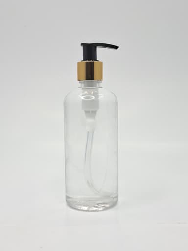 300ml Round Bottle - Gold / Black Pump
