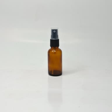 30ml Amber Glass Bottle - Black Spray