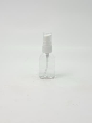 30ml Box Type Bottle Clear - White Pump