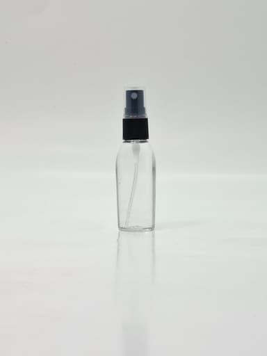 30ml Ovel Bottle Clear - Black Spray