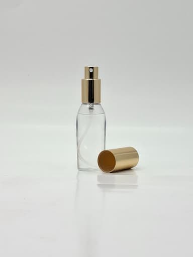 30ml Ovel Bottle Clear - Gold Shine Spray