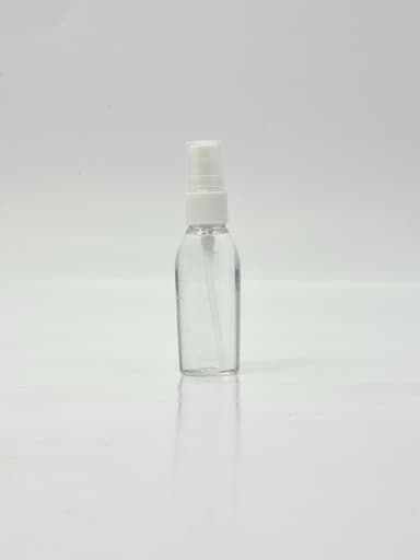 30ml Ovel Bottle Clear - White Spray