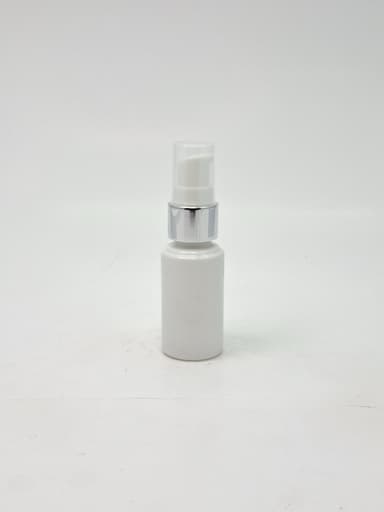 30ml Round Bottle White - Gold  Pump