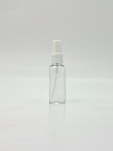 40ml Round Bottle Clear - White Spray