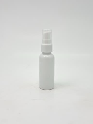 40ml Round Bottle White - White Pump