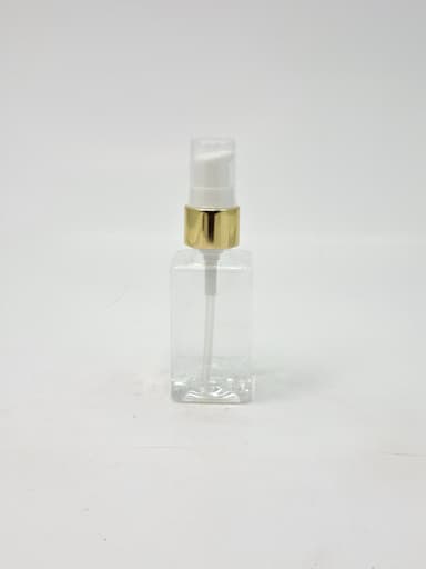 50 SQ Bottle Clear-Gold Pump