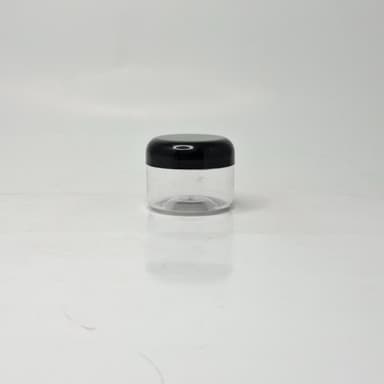 50g Clear Cream Tub - Black Lid