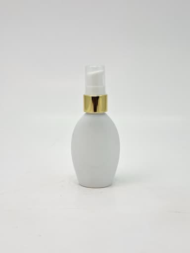 50ml Body Lotion Bottle White - Gold Pump
