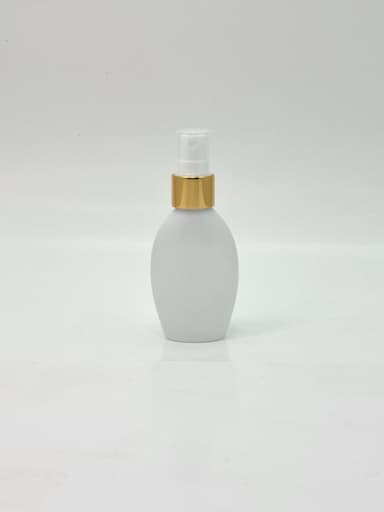 50ml Body Lotion Bottle White - Gold Spray