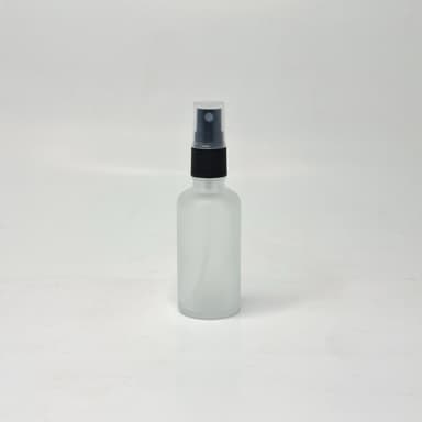 50ml Frosted Glass Bottle - Black Spray