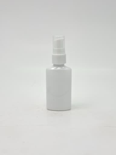 50ml Oval Bottle White - White Pump