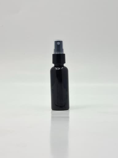 50ml Round Bottle Black - Black Spray