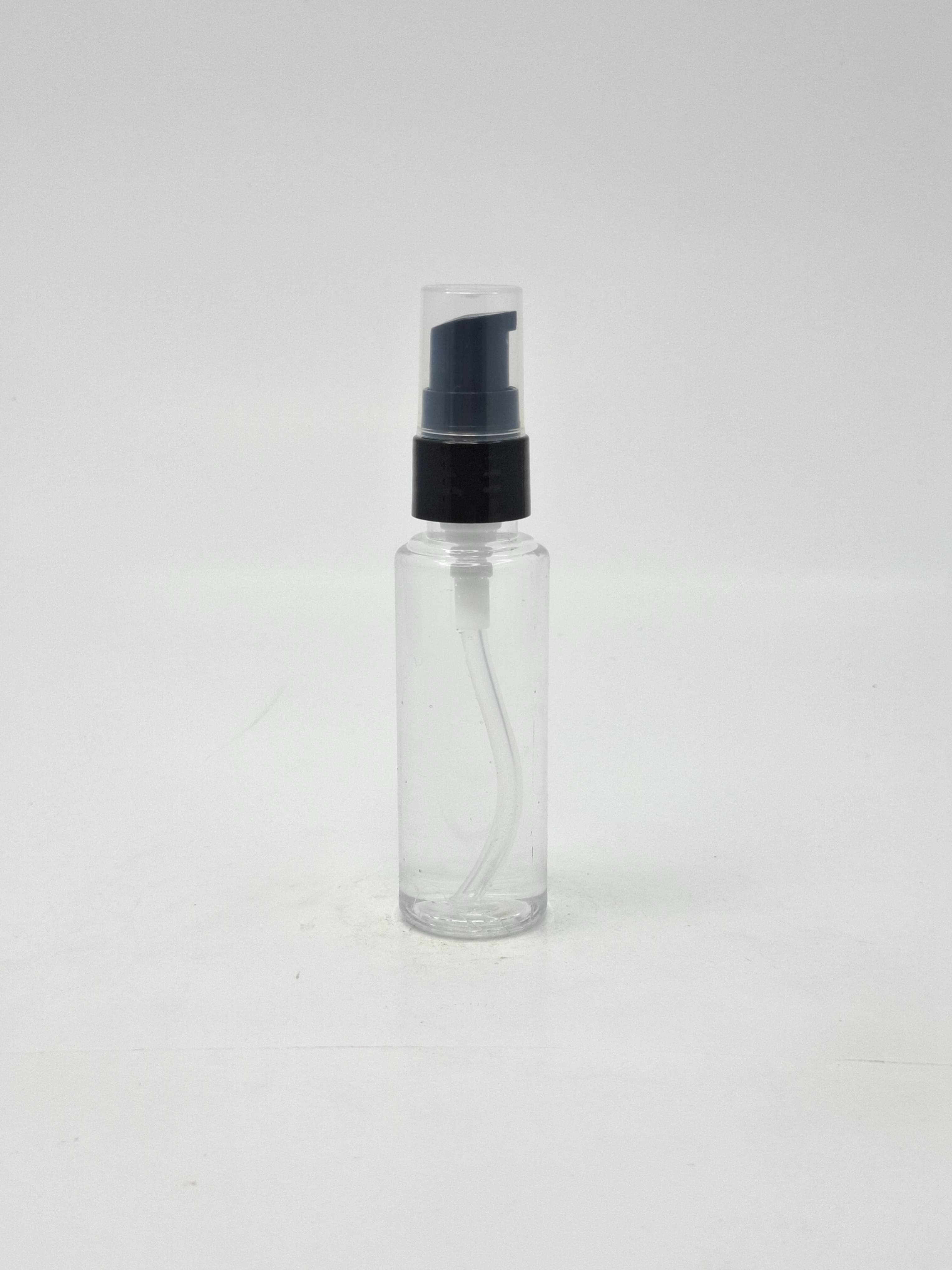 Main image of 50ml Round Bottle Clear - black Pump
