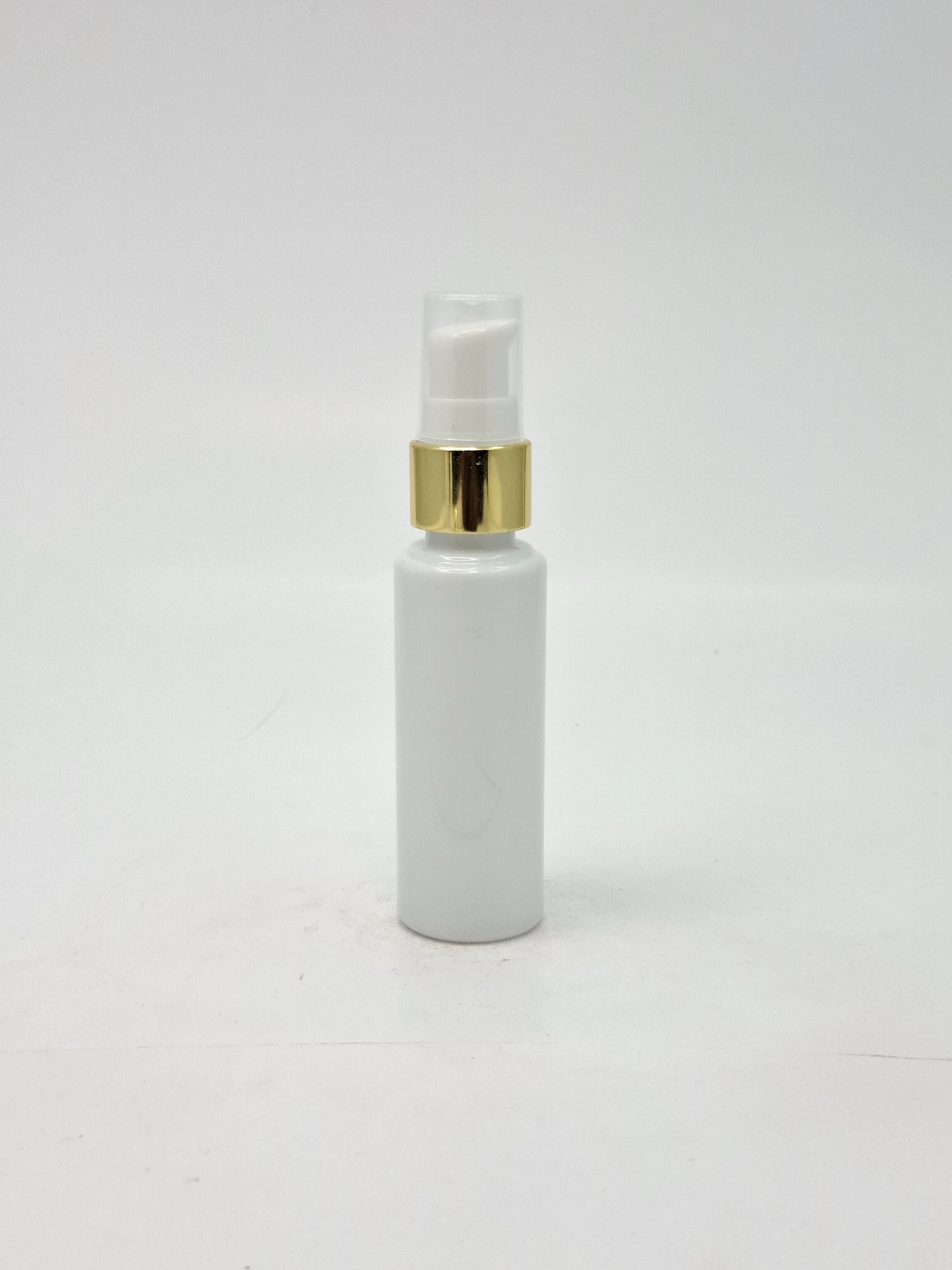 Main image of 50ml Round Bottle White - Gold Pump
