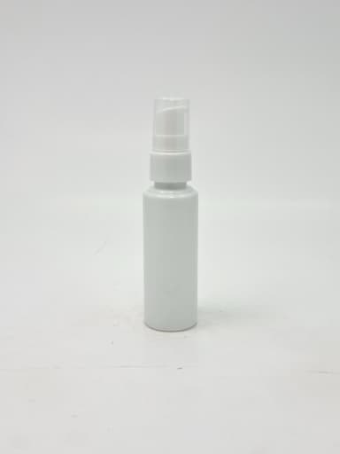 50ml Round Bottle White - White Pump