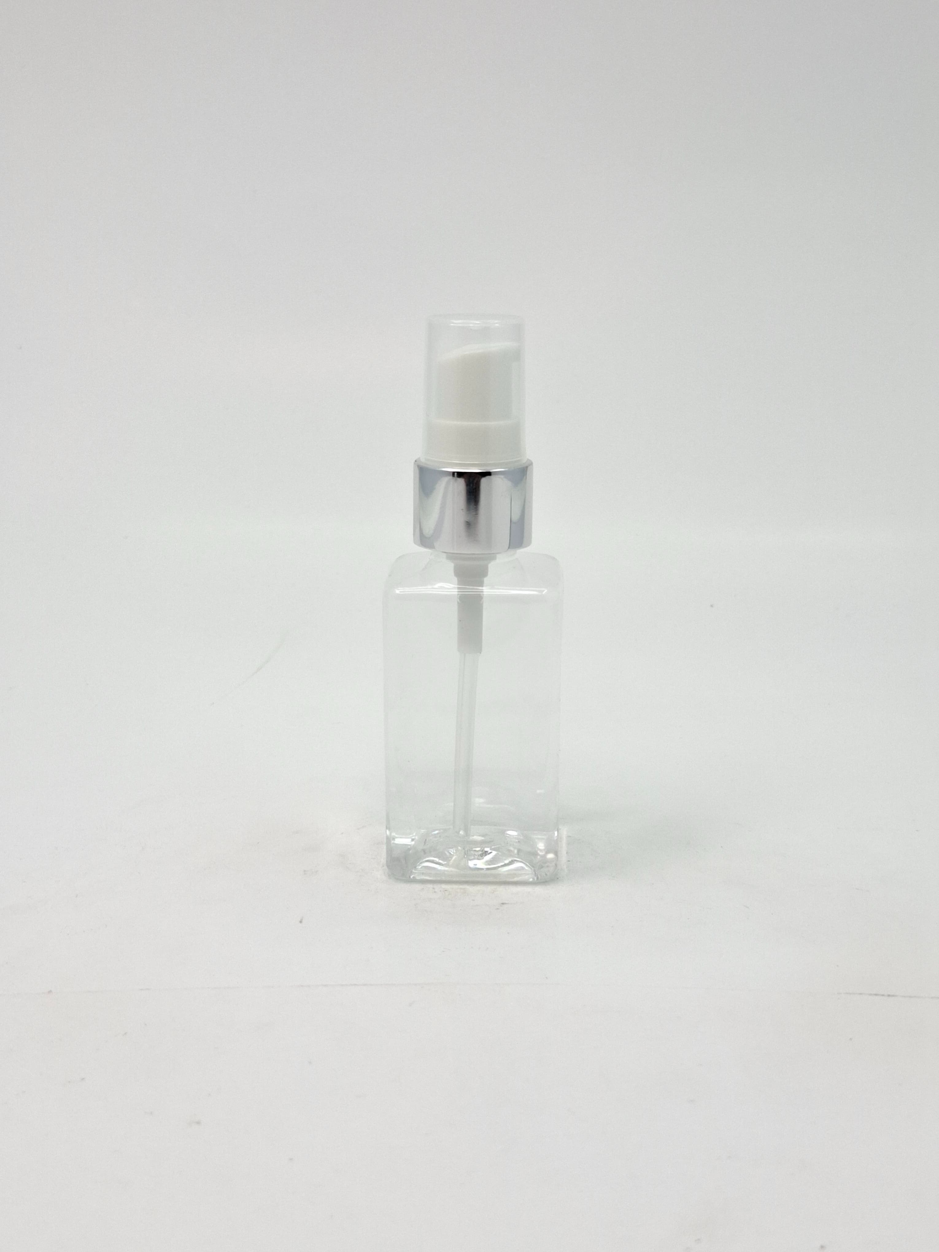 Main image of 50ml SQ Bottle Clear - Silver Pump
