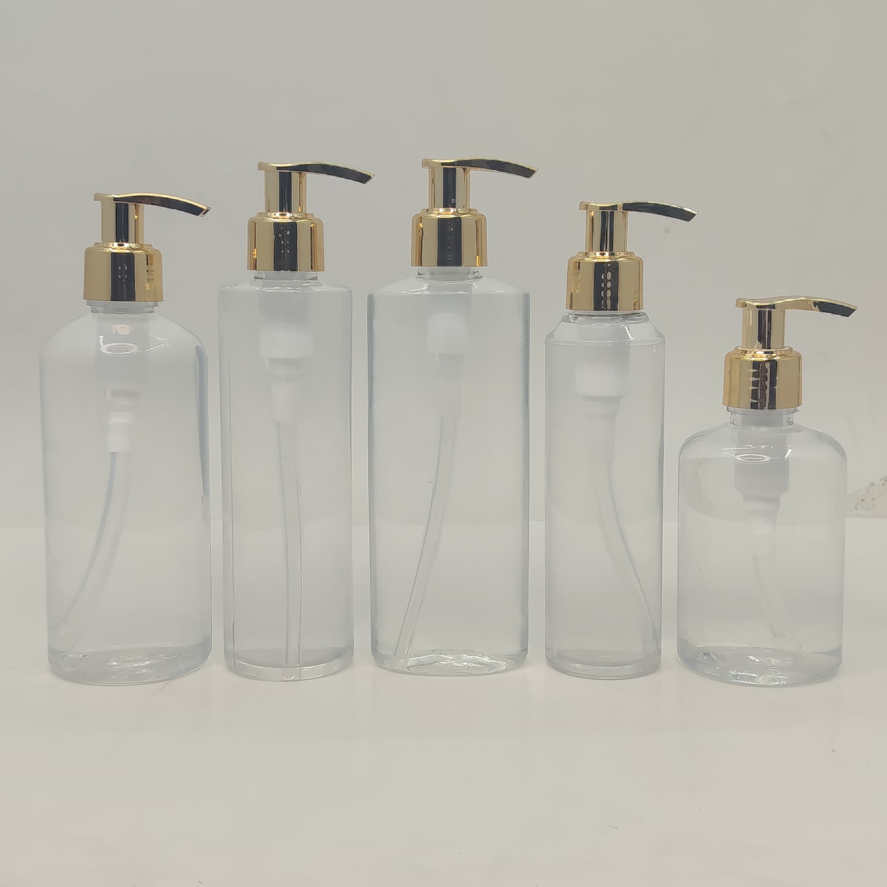 Main image of 150ml-300ml Clear Bottles - Gold Pump
