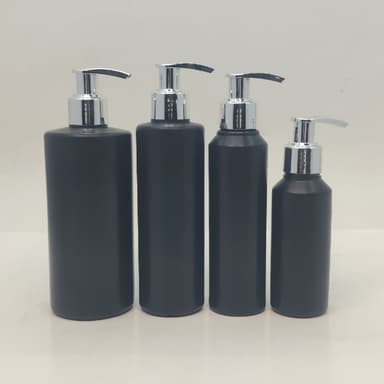 100ml-340ml HDPE Black Bottle - Gold Pump