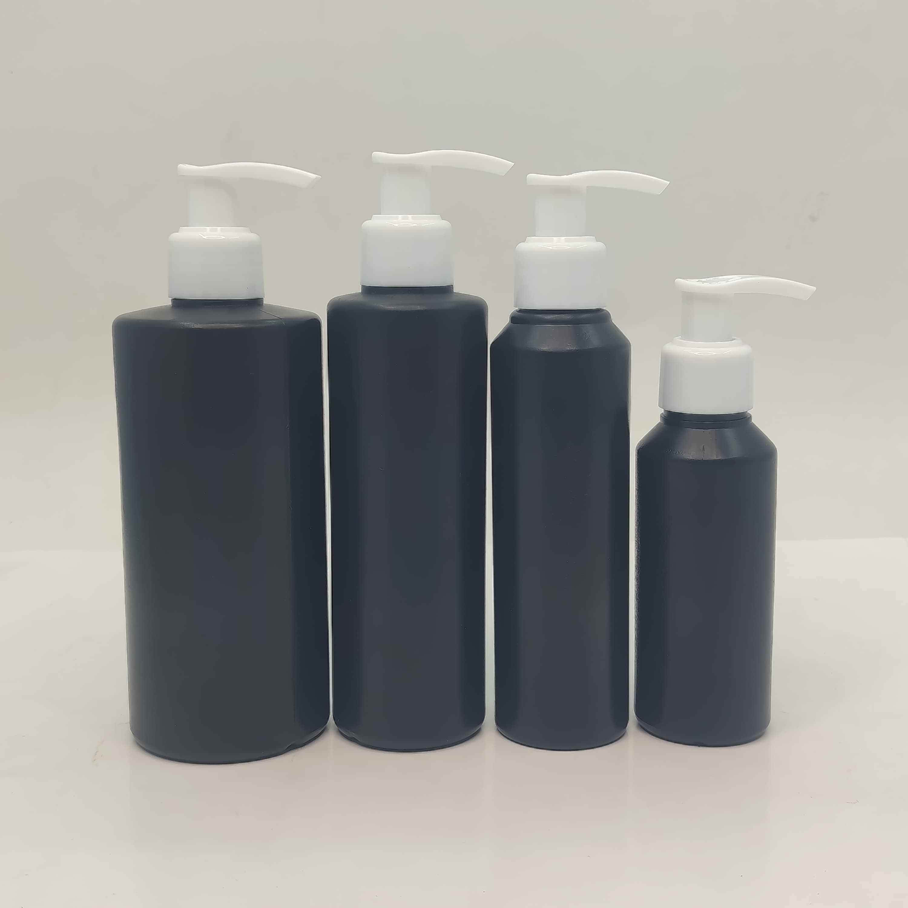 Main image of 100ml-340ml HDPE Black Bottle - White Pump