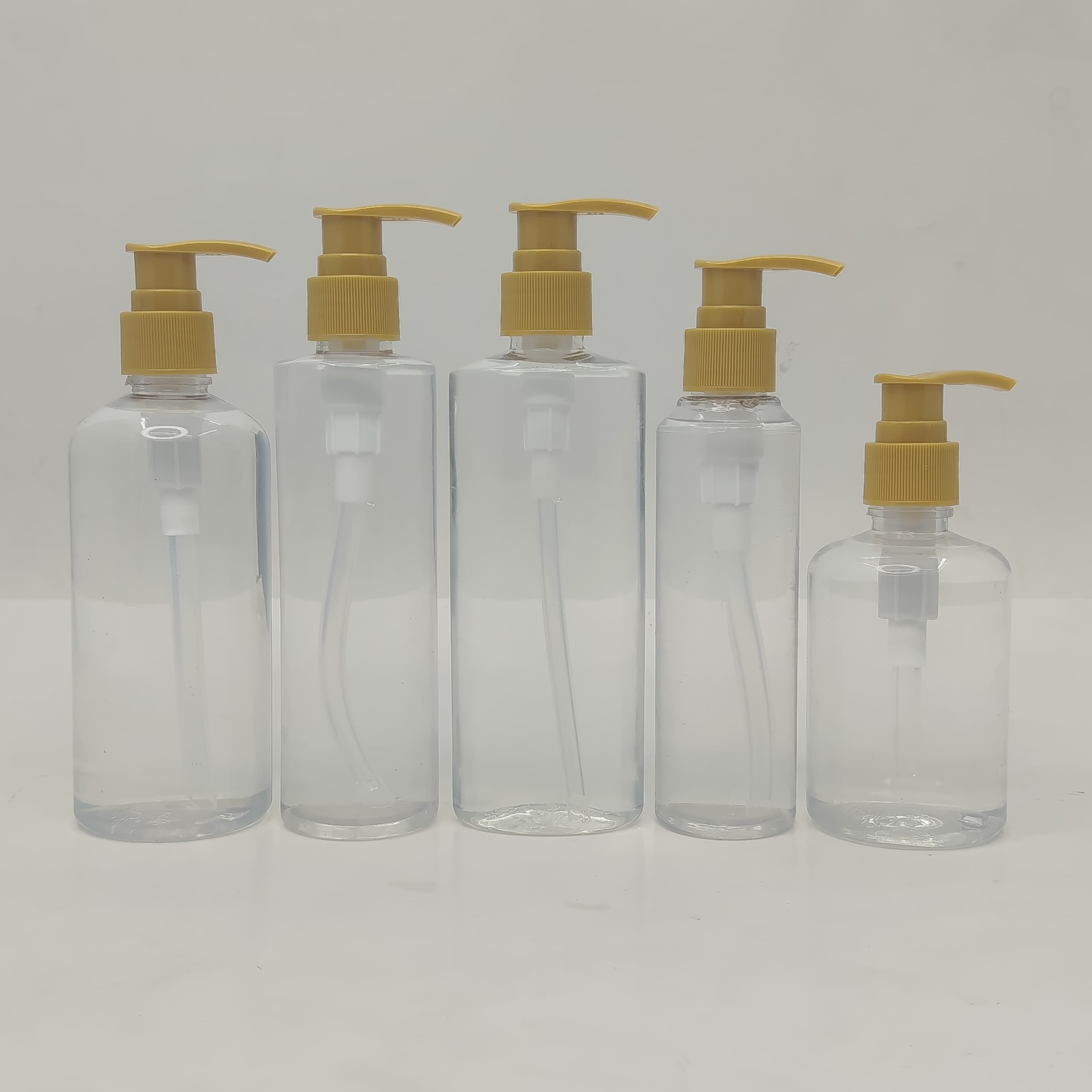 Main image of 150ml-300ml Clear Bottles - Gold Colour Pump