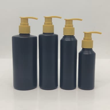 100ml-340ml HDPE Black Bottle - Gold Pump