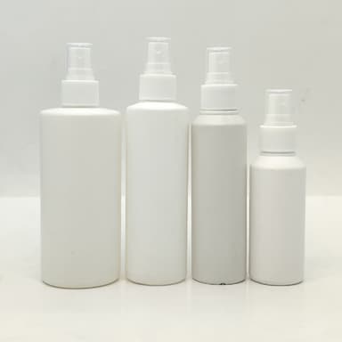 100ml-340ml HDPE White Bottle - White spray