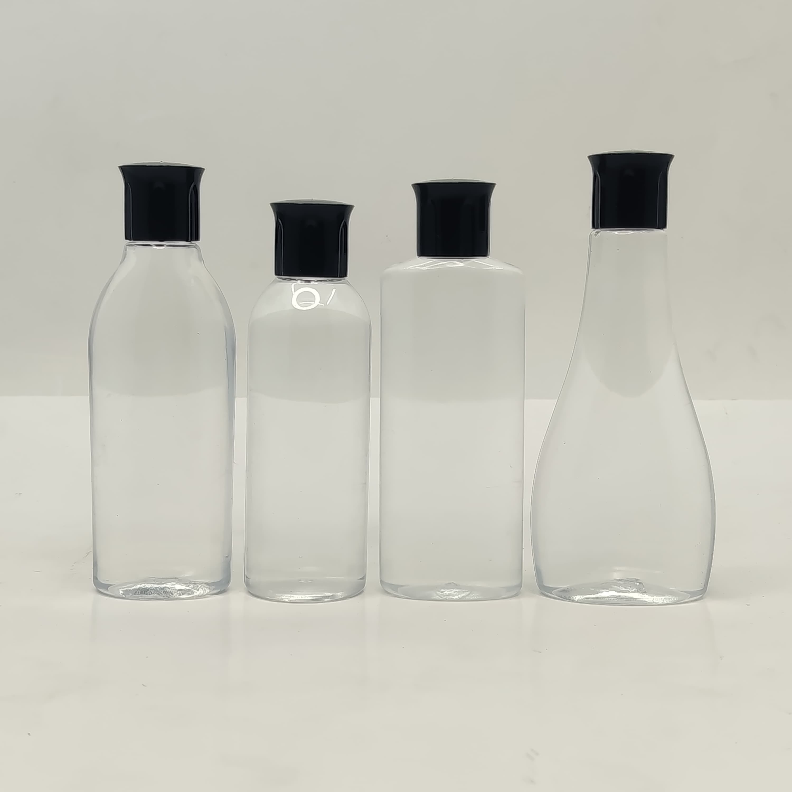Main image of 100ml Clear Bottle - Oil Lid Black