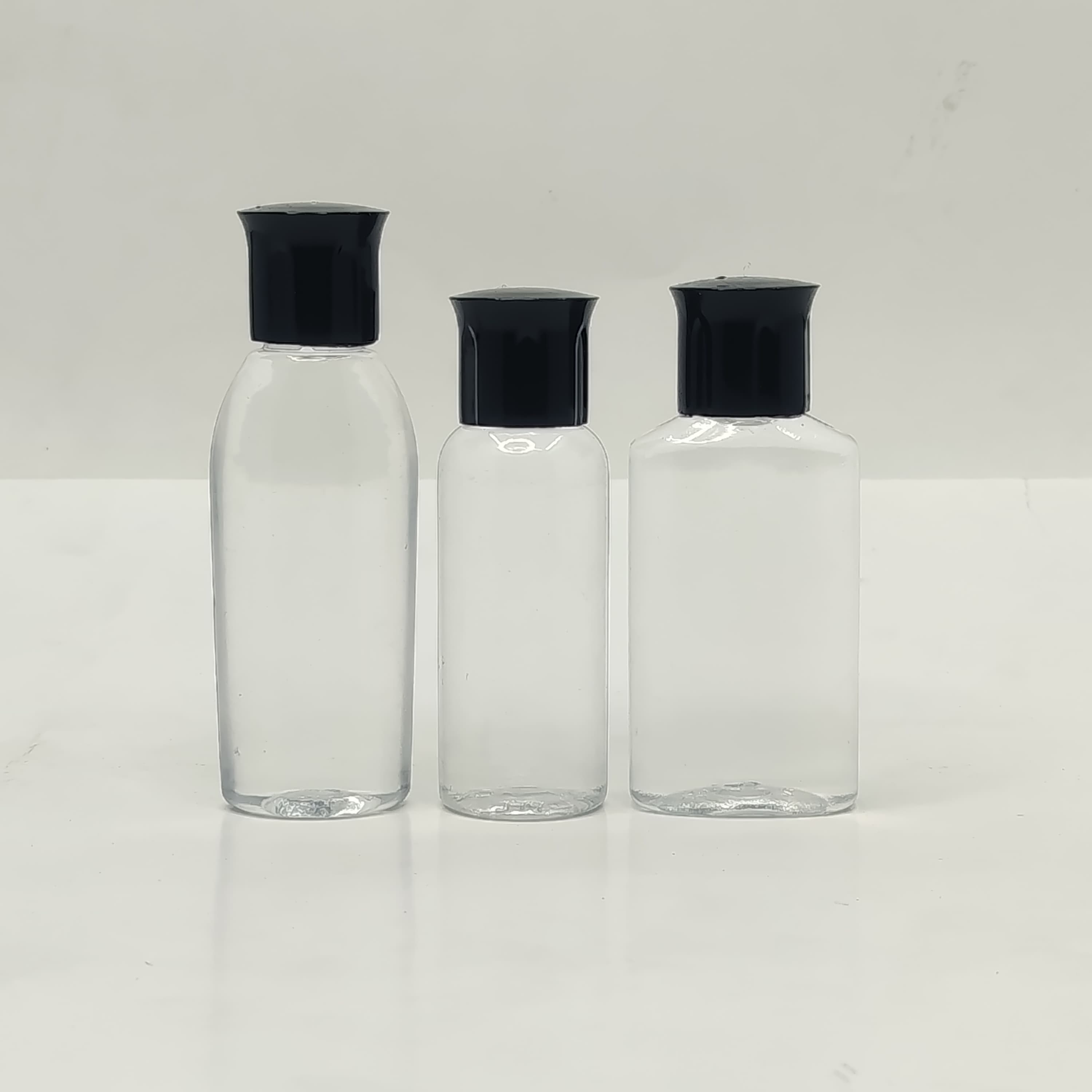 Main image of 40ml-50ml Clear Bottle - Oil Lid Black