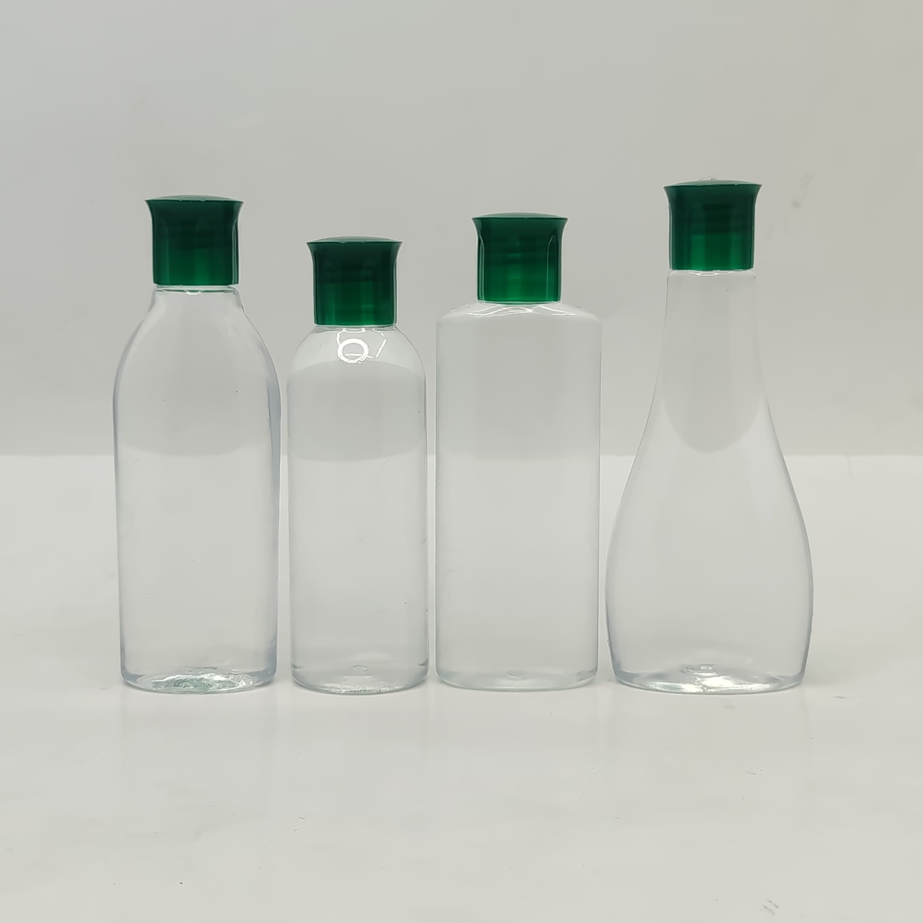 Main image of 100ml Clear Bottle - Oil Lid Green