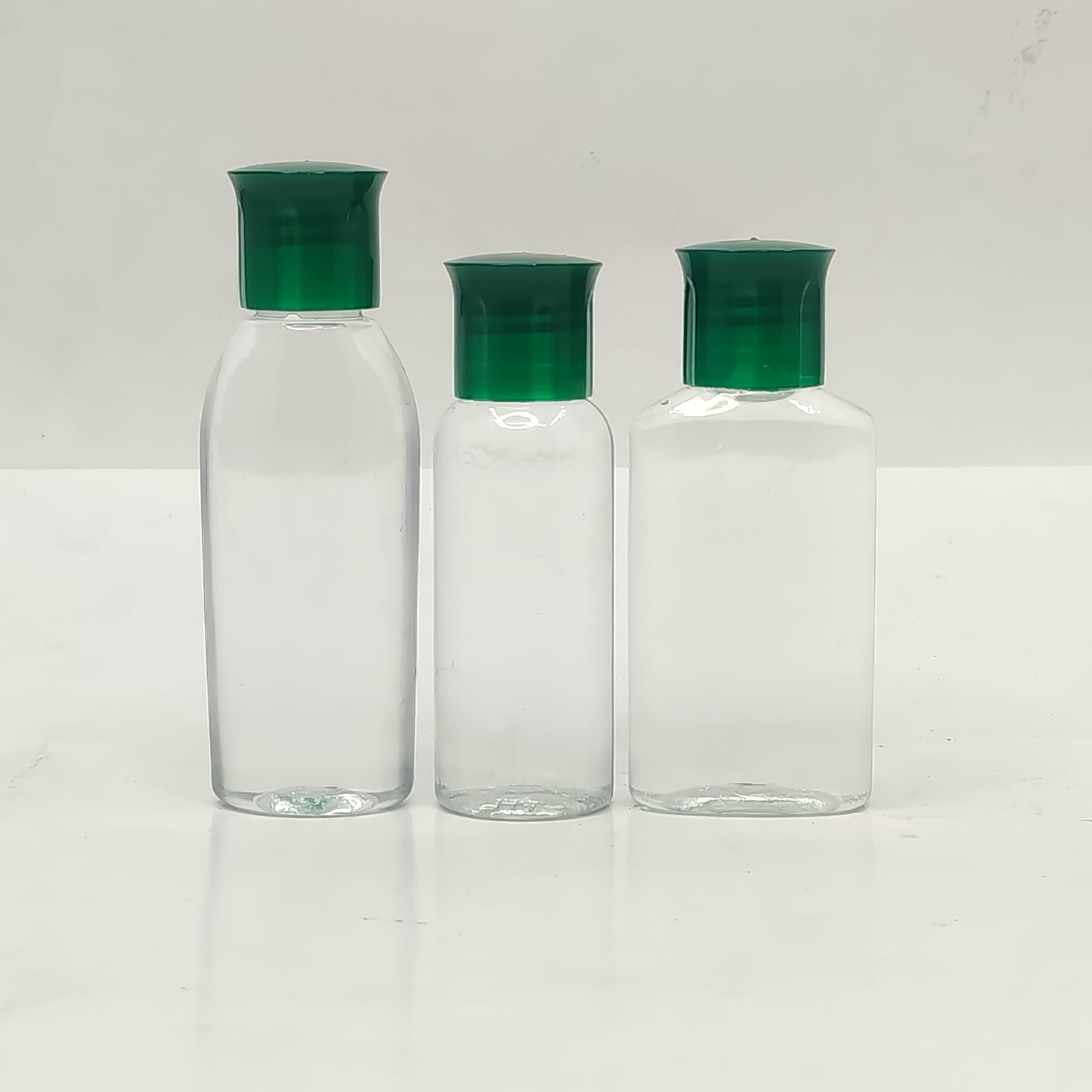 Main image of 40ml-50ml Clear Bottle - Oil Lid Green