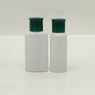 40ml-50ml Milk White Bottle - Oil Lid Green