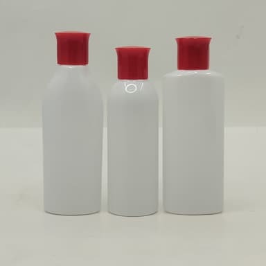 100ml Milk White Bottle - Oil Lid Red