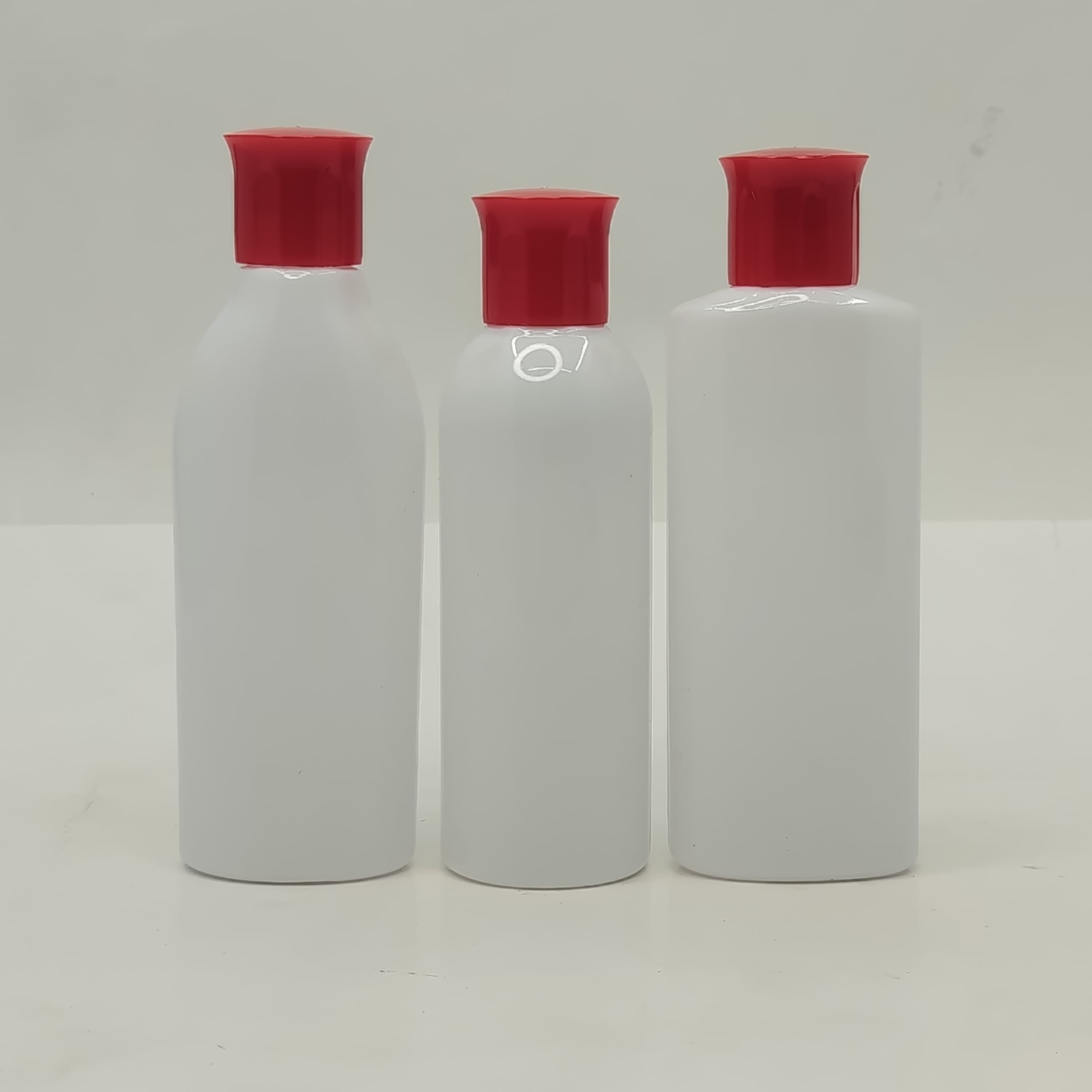 Main image of 100ml Milk White Bottle - Oil Lid Red