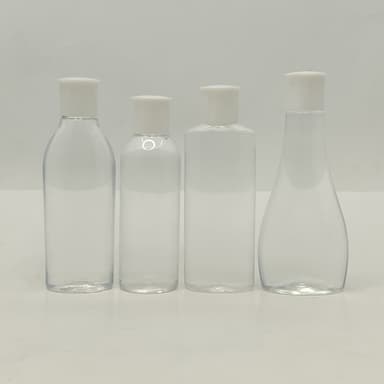 100ml Clear Bottle - Oil Lid White