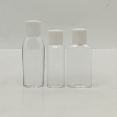 40ml-50ml Clear Bottle - Oil Lid White