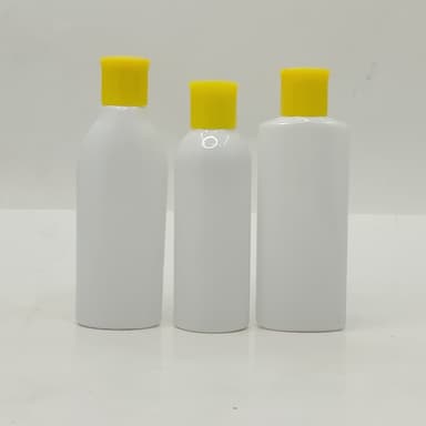 100ml Milk White Bottle - Oil Lid Yellow