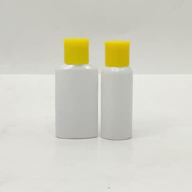 40ml-50ml Milk White Bottle - Oil Lid Yellow