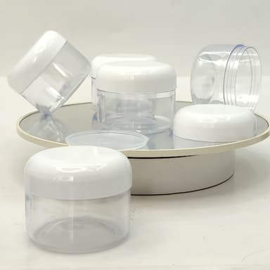 50ml Clear Tub With White Lid & Insert