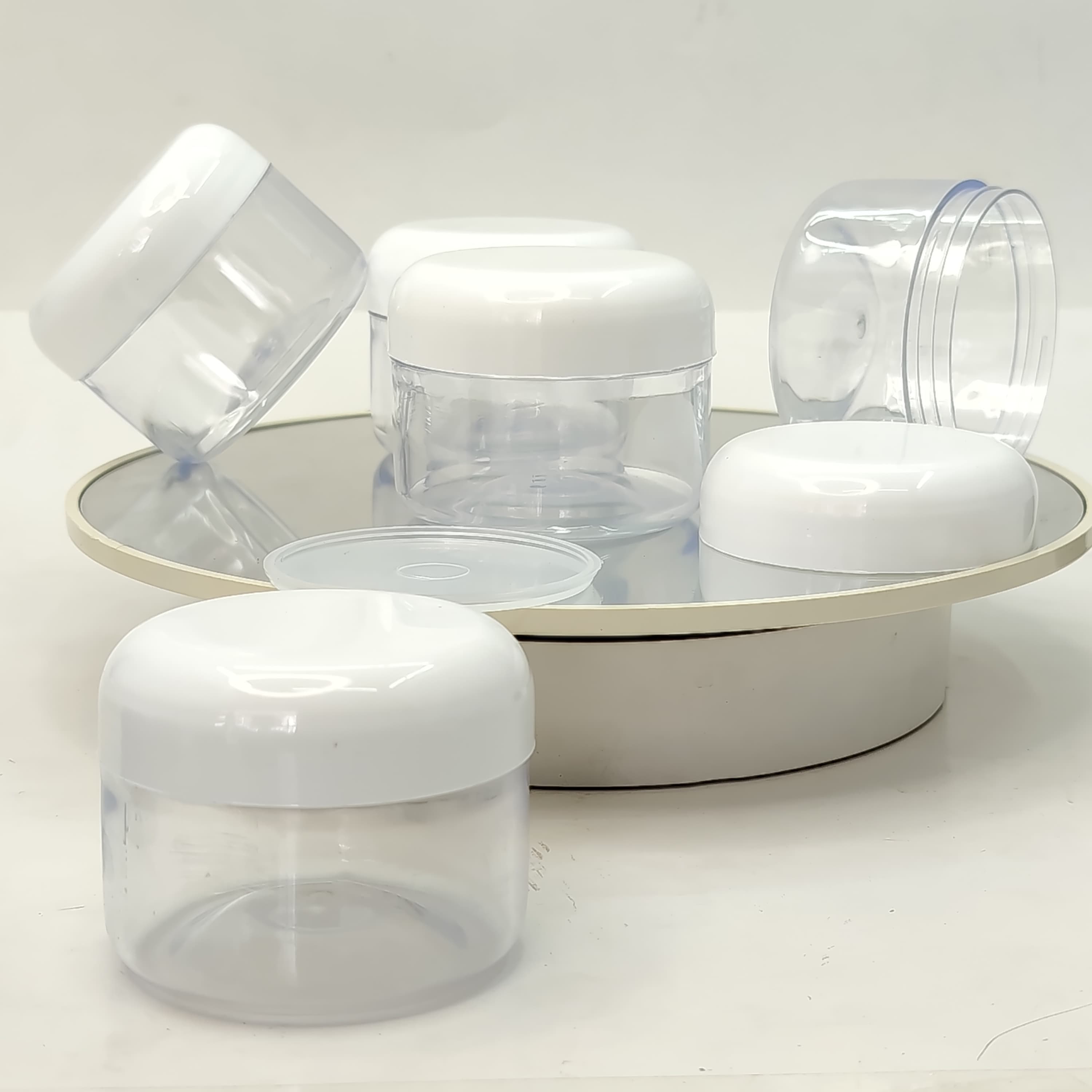 Main image of 50ml Clear Tub With White Lid & Insert