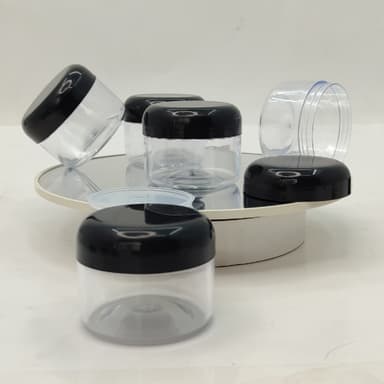 50ml Clear Tub With Black Lid & Insert