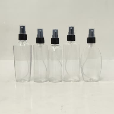 100ml Clear Bottle - Black Sprayer