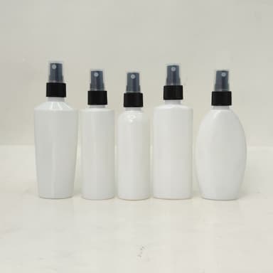 100ml White Bottle - Black Sprayer