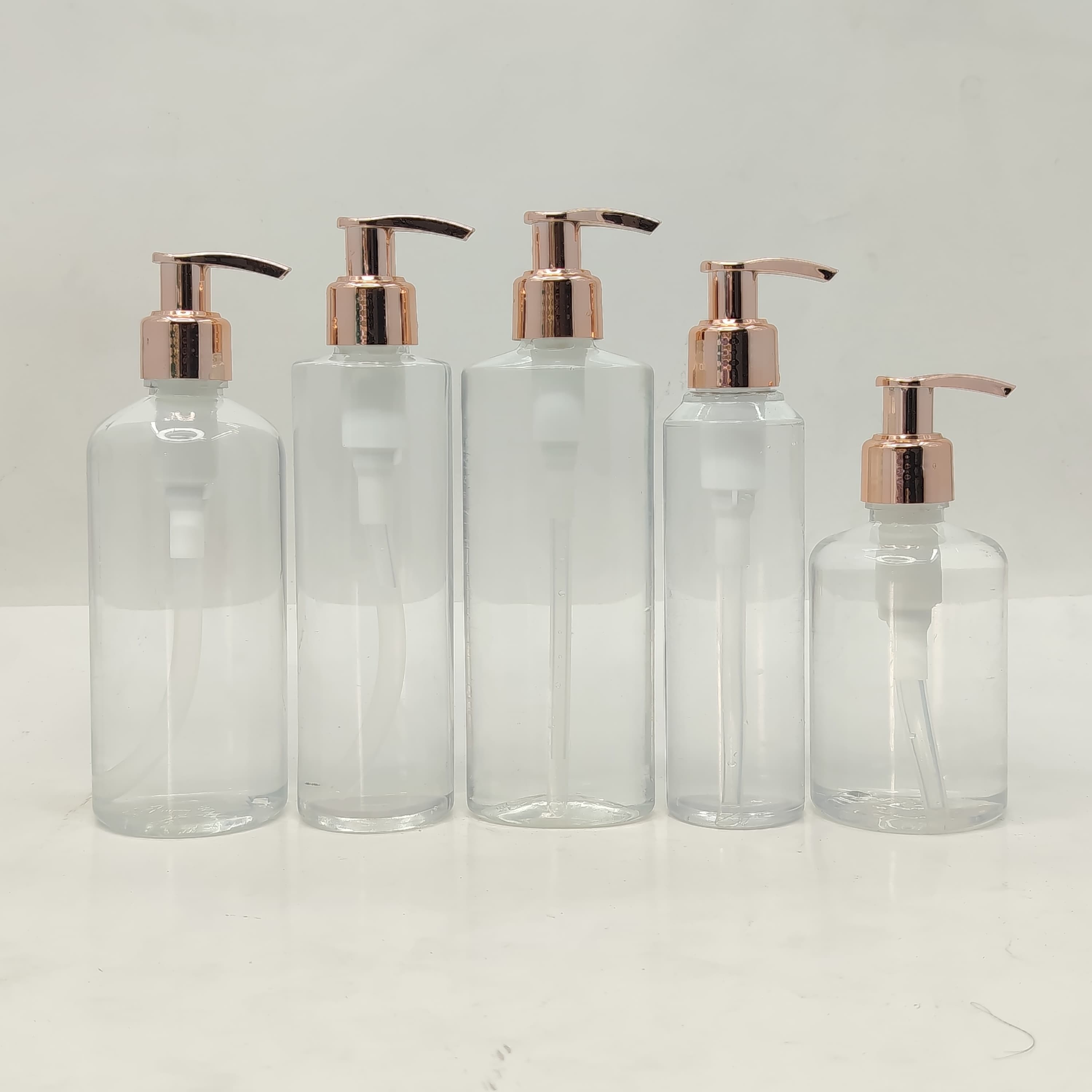 Main image of 150ml-300ml Clear Bottles - Rose Gold Pump