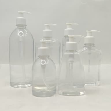 200ml-750ml Clear Bottle - White Pump