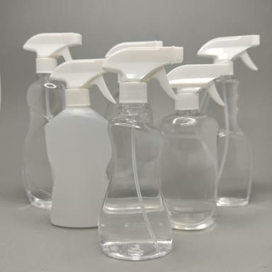 350ml - 750ml Clear Bottles - Trigger Sprayer White