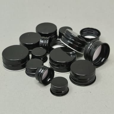 18mm-31.5mm Aluminium Cap - Black