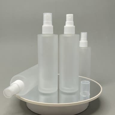 100ml Frosted Glass Bottle - White Sprayer