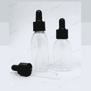 30ml Clear Bottle - Black / Black
