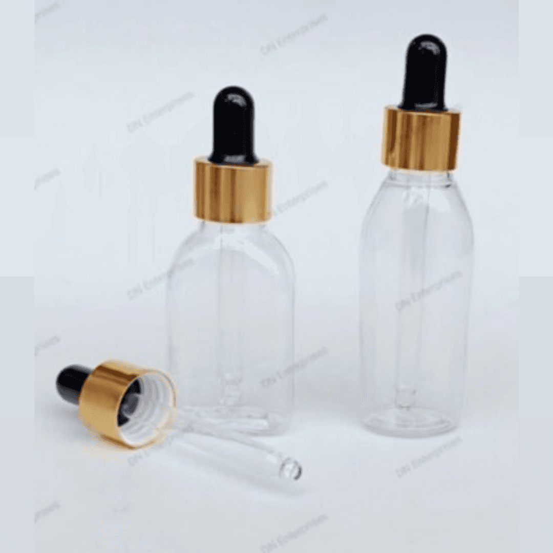 Main image of 30ml Clear Bottle - Gold / White