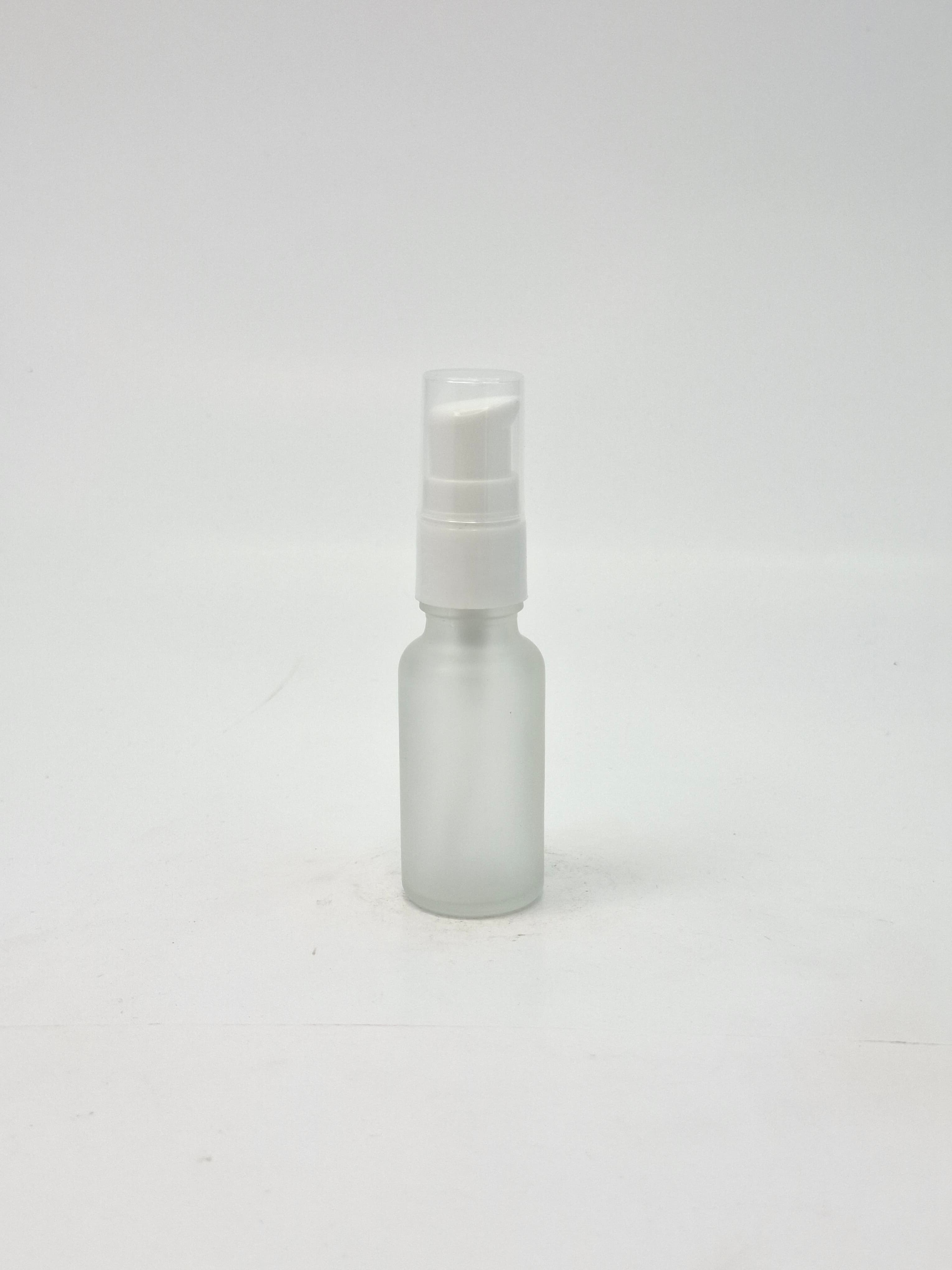 Thumbnail 5 of White Frosted Bottle with White Cream Pump